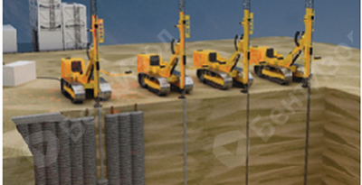 Устройство противофильтрационной завесы с применением барьерной смеси «БентИнжект»